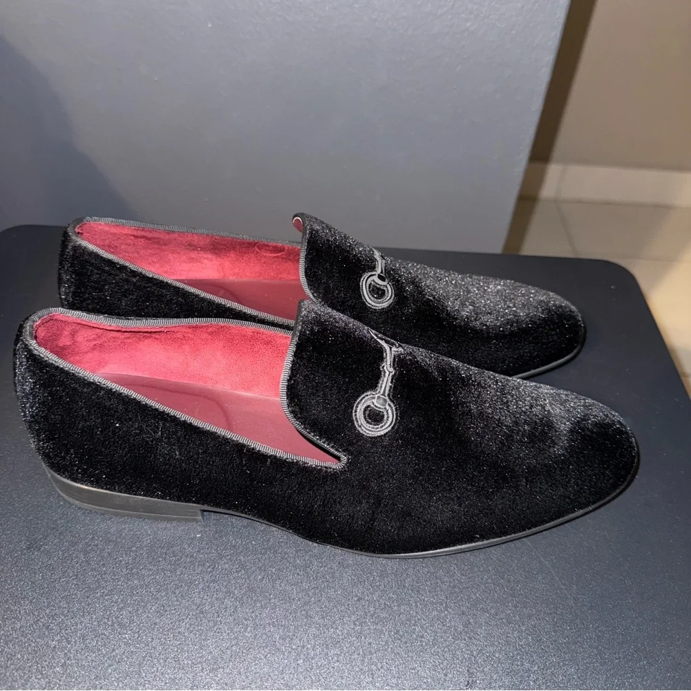 NWOT ALDO Bedford Black Velvet Horsebit Loafers Men’s Size 9